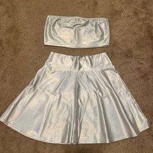 Metallic 2pc outfit